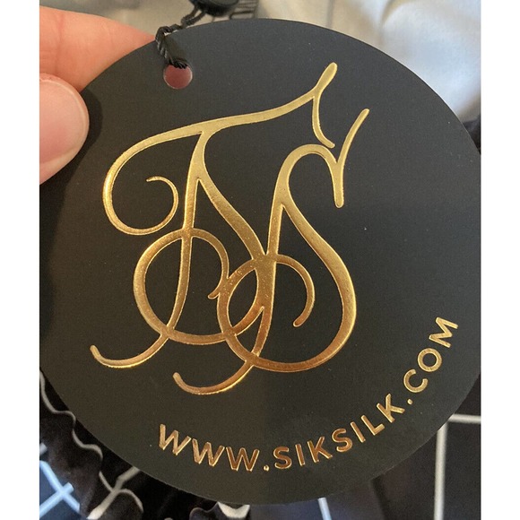 NWT Sik Silk Check Drawstring Pants Size 34 Men’s Black - Picture 5 of 10